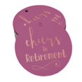 thumbnail image 1 of Inkdotpot Pack Of 50 Real Rose Gold Foil Paper Tags Cheers To Retirement Favor Hang Tags, 1 of 6