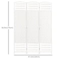 thumbnail image 3 of HOMCOM 5.6ft Folding Room Divider, Freestanding Privacy Screen for Bedroom, 3 of 10