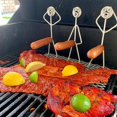 thumbnail image 1 of Iodue Barbecue forks Stainless Steel Hot Dog Cotton Candy Baking Machine Portable Hot Dog Baking Rack Metal Sausage Barbecue Tool Barbecue Hot Dog Cookware Basket Wind Rack Barbecue Accessories, 1 of 4