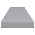 thumbnail image 3 of vidaXL Floating Wall Shelves 2 pcs Grey 120x23.5x3.8 cm MDF, 3 of 5