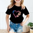 thumbnail image 2 of WEAIXIMIUNG Chandail à Manches Longues pour Enfants Fille Mignonne à Motif Col Rond T-Shirt à Manches Courtes T-Shirt d'Été Décontracté Hauts, 2 of 5