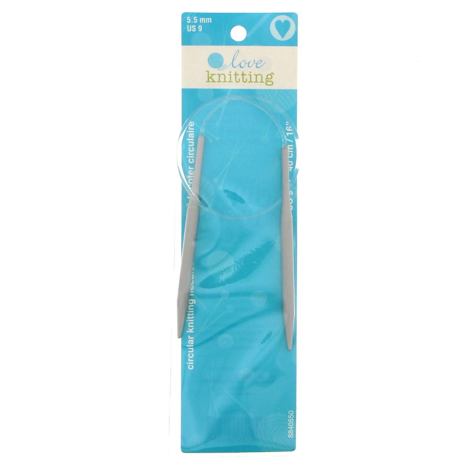 LOVE KNITTING 41 cm (16 in) Circular Knitting Needles, 40 cm (15.7 in), 5.5 mm (0.22 in)