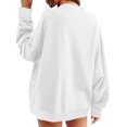 thumbnail image 4 of RXIRUCGD Haut Décontracté à Manches Longues et Col Rond pour Femmes, Blanc, Taille : m, 4 of 7
