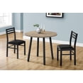 thumbnail image 2 of Monarch Specialties Dining Table Set, 3pcs Set, Small, 35" Drop Leaf, Kitchen, Metal, Laminate, Brown, Black, Contemporary, Modern, 2 of 4