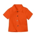 thumbnail image 3 of Chemise Décontractée à Manches Courtes pour Garçons à Boutons - Chemise d'Été Texturée Tendance pour la Plage pour Garçons de 5 à 14 Ans, 3 of 3