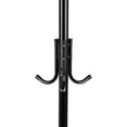 thumbnail image 4 of SUSUZI  5.7ft Metal Coat Rack Freestanding, 3-Tier Entryway Coat Tree with 12 Hooks, 60LBS Capacity Triangle Stable Stand for Bedroom Living Room Hallway, Black, 4 of 8