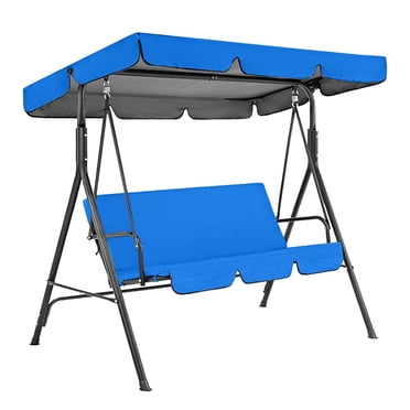 TopLLC Swing Canopy Cover Set, 210D Replacement Waterproof Polyester Swing Top Cover and Swing Cushion Cover, UV Protection Sun Shade Outdoor Swing Seat Canopy Cover for Garden Patio Yard Porch