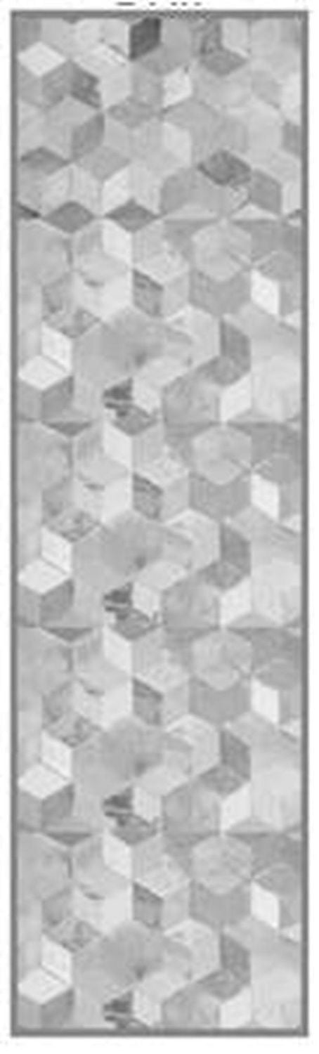 Home Decor Inc. Geo Runner Rug – 24" x 60", Grey, Modern & Durable Accent for Hallways, Entryways & Indoor Spaces, Suitable for All Ages