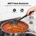 thumbnail image 3 of U-Taste 480°F High Heat Resistant Silicone Spatula Set of 4, BPA-Free Food Grade Kitchen Cooking Baking Mixing One Piece Seamless Flexible Rubber Scraper for Nonstick Cookware (Black), 3 of 9