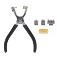thumbnail image 1 of Silent Leather Hole Punch, High Hardness French Angled Chisel Punch  Double Lever Labor Saving With 3 Heads For Leather Working, 1 of 8