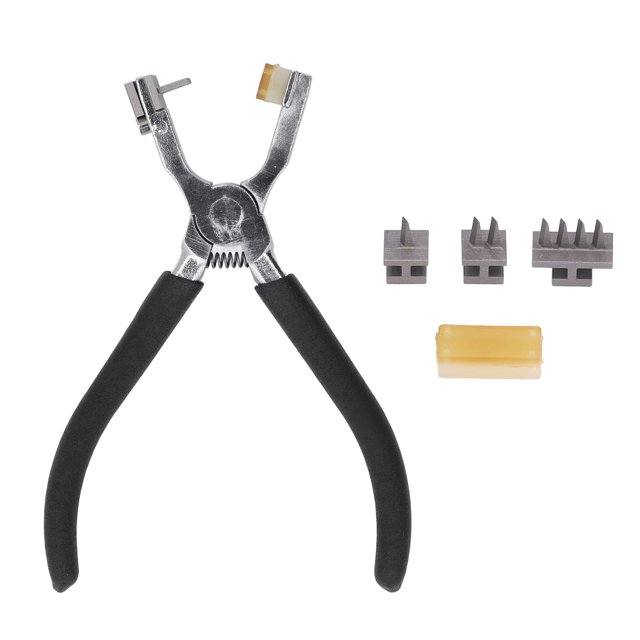 Silent Leather Hole Punch, High Hardness French Angled Chisel Punch Double Lever Labor Saving With 3 Heads For Leather Working