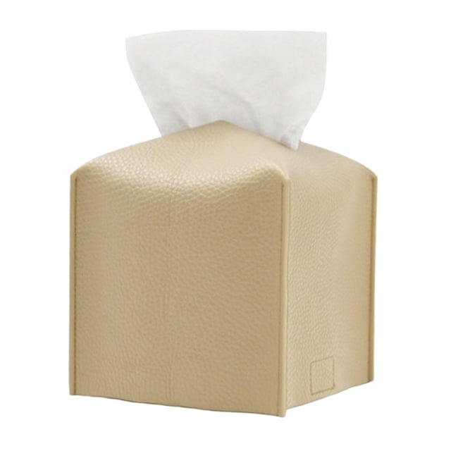 Storage Organizer Leather Tissue Cover for Indoor Use with Elegant and Functional Design for Home and Living Spaces