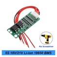 thumbnail image 2 of Carte de Protection de Chargeur Tournevis de Batterie 5S 15A Li-ion Lithium BMS 18650, Protection de Cellule 18V 21V Circuit A20, Longue Durée, 2 of 5