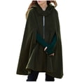 thumbnail image 2 of Simua Trench-Coat pour Femmes Cape à Capuche Long Ouvert Poncho Poncho Cardigan, 2 of 8