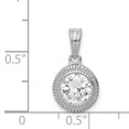 thumbnail image 2 of 925 Sterling Silver Cubic Zirconia Circle X Edge Pendant, 2 of 2