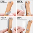 thumbnail image 4 of Bread Lame Slashing Tool with Wood Handle Replaceable Blades Kitchen Bakery Tool for Bread Bakers/Kitchen Baking, 4 of 8