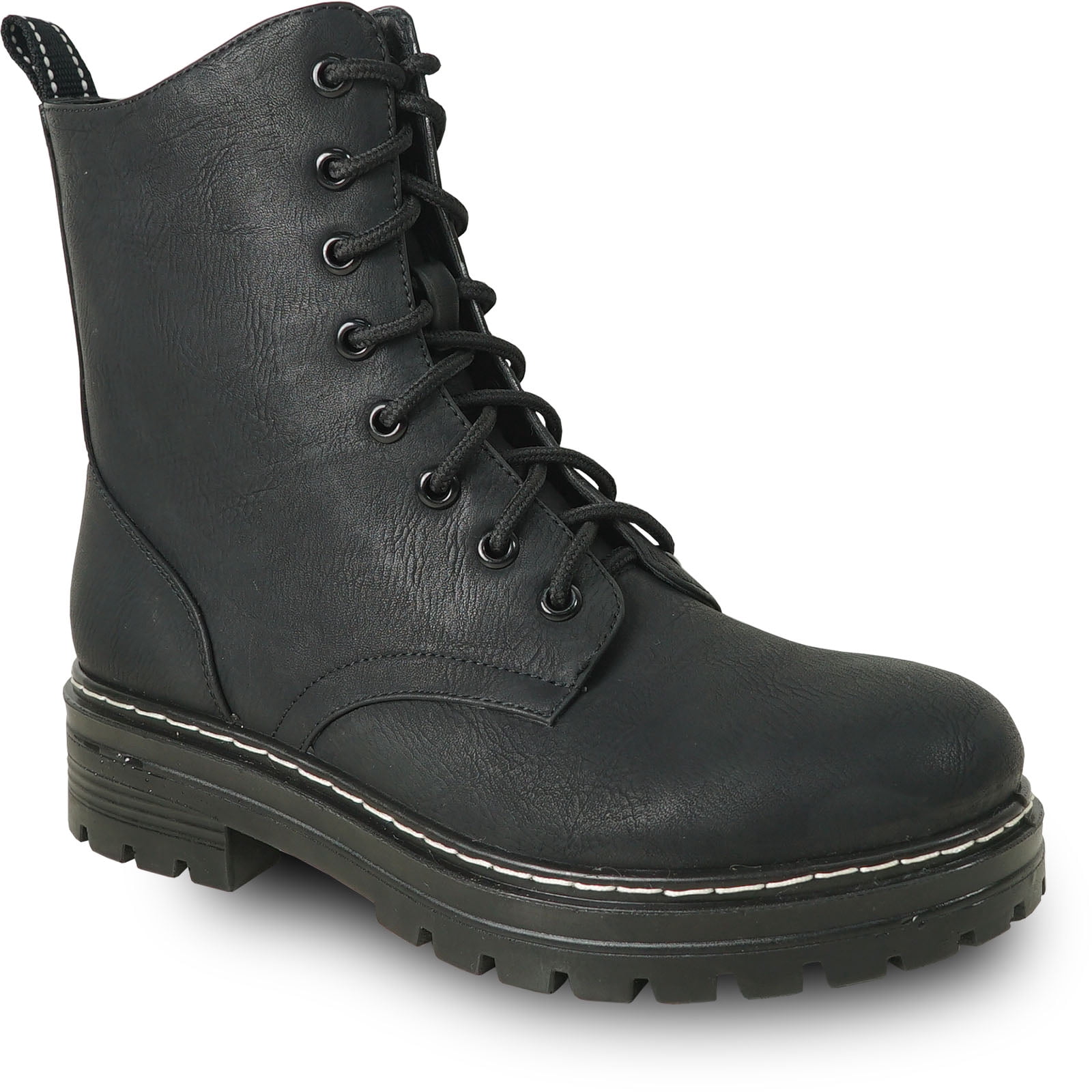 kozi Canada Women Ankle Casual Riding Bootie LEILA-2 Fall Boot Side Zipper Black