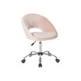 thumbnail image 2 of OSP Home Furnishings Milo Height Adjustable Home Office Chair in Durable Micro-Fiber Blush Velvet, 2 of 6