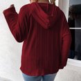 thumbnail image 3 of cfhntfmh Womens Hoodies Fall Fashion 2024 Drawstring Sweatshirts Pullover Long Sleeve Solid Color Fall Outfits, 3 of 5