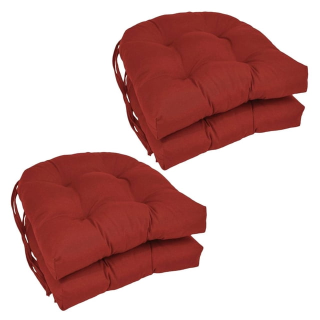 Coussins de Chaise Capitonnés en Sergé Uni en Forme de U de 16 Pouces (Ensemble de 4)