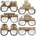 thumbnail image 1 of 12pcs Happy New Year Paper Eyeglasses 2023 Eyeglasses Photo Props for Celebration, 1 of 9