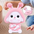 thumbnail image 2 of simhoa Bunny Statue Change Box Decorative Feng Shui Decor Cute Animal Statue Money Bank Pink, 2 of 8