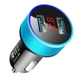 thumbnail image 2 of Car Charger Adapter Portable USB Charger for Cameras Smartphones Tablet Blue, 2 of 8