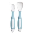 thumbnail image 1 of MVRLSH Dinnerware 2Pcs/Set Children Tableware Bendable Design Portable Utensils Toddler Feeding Auxiliary Spoon Fork For Toddler, 1 of 7