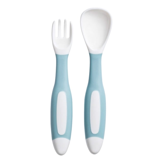 MVRLSH Dinnerware 2Pcs/Set Children Tableware Bendable Design Portable Utensils Toddler Feeding Auxiliary Spoon Fork For Toddler