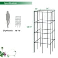 thumbnail image 2 of Gymax Lot de 4 Cages à Tomates 39 Pieds' Treillis Rond en Fer pour Plantes avec Cadre Stable (4 Unités), 2 of 10