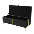 thumbnail image 4 of MODERNLUXE Ensembles de Chambre 2 Pcs, Lit Grand avec Rangement Relevable avec 1 Ottoman et Rangement Hydraulique, Cadre de Lit Plateforme Rembourré, Aucun Sommier Requis, Noir, 4 of 9