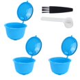 thumbnail image 3 of Coffee Capsule Cup, Reusable PP+Stainless Steel High Temperature Resistant Coffee Filter Exquisite Gift  for Home Office for  Coffee Machine Blue, 3 of 7