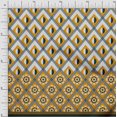 thumbnail image 1 of oneOone Silk Tabby Mustard Yellow Fabric Geometric Panel Sewing Craft Projects Fabric Prints By Yard 42 Inch Wide, 1 of 4