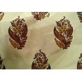 thumbnail image 4 of oneOone Cotton Silk Fabric Leaves & Floral Block Print Sewing Fabric BTY 42 Inch Wide, 4 of 5