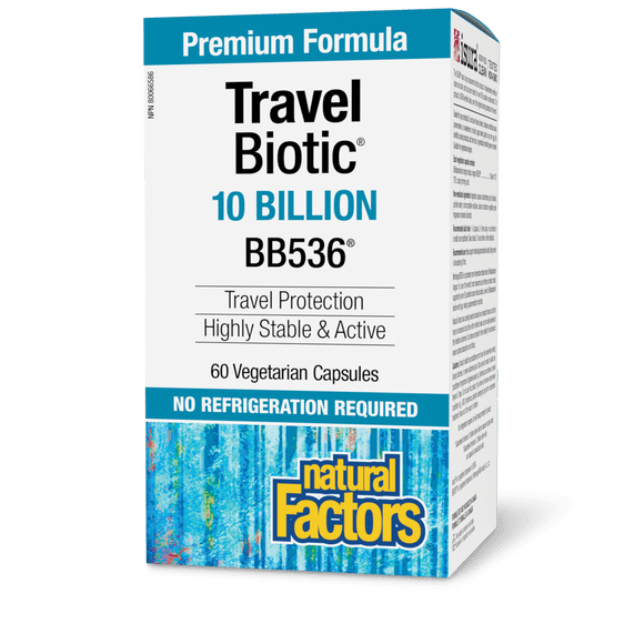 Natural Factors Biotique de Voyage BB536® 10 Milliards 60 Capsules Végétariennes