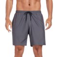 thumbnail image 3 of RELLECIGA Men's Gray Swim Trunks Quick Dry Board Shorts with Pockets Bathing Suits, 3 of 6