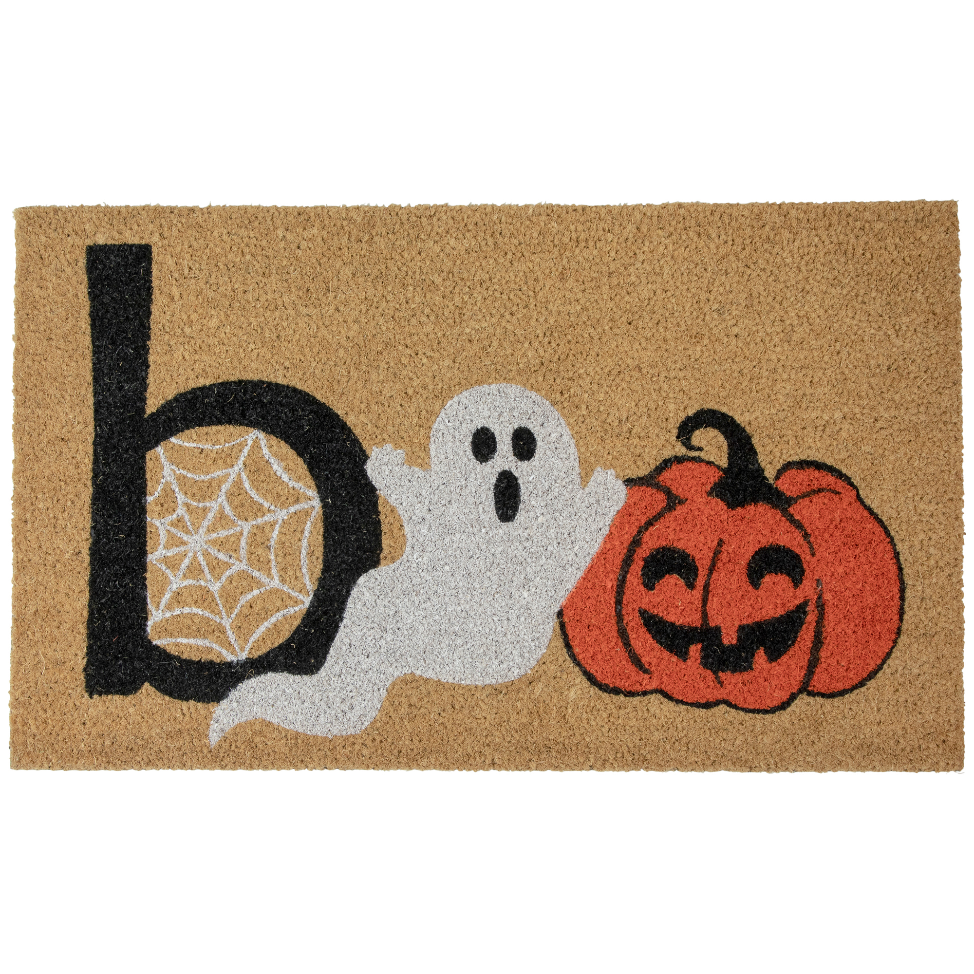 Northlight COIR NATUREL "BOO" HALLOWEEN DOORMAT 18 "x 30"