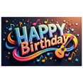 thumbnail image 1 of Musical Theme Happy Birthday Banner with Guitar and Notes Decorations Background Backdrop for Birthday Party Photography Props and Party Decor Supplies, 1 of 4