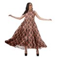 thumbnail image 3 of Moomaya Robes à Étages en Rayonne pour Femmes Imprimées Col Classique Robe-Chemise Femmes, 3 of 4