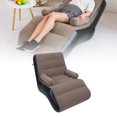 thumbnail image 1 of Inflatable Sofa, Lounge Chair Ergonomic S Shape, Soft Flocking Surface, Lightweight Portable Blow Up Couch for Travel, Home Rest, 1 of 7