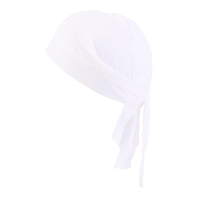 Comfortable Cotton Pirate Caps Headband Breathable Head Wrap Cycling Caps White