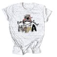 thumbnail image 1 of T-shirt Décontracté à Manches Courtes et Col Rond pour Femme avec Lettres « One Loved Mama », 1 of 1