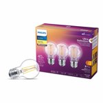 Philips Ultra Définition LED G16.5 E26 40W Équivalent ampoule de Globe Dimmable Soft White (2700K) 3-Pack