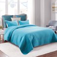 thumbnail image 3 of JML 3 Pieces King Quilt Set, Soft Lightweight Microfiber Bedspread,1 Quilt 2 Shams, Blue, 3 of 6