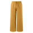 thumbnail image 4 of Women's High - Waisted Wide - Leg Chiffon Pants - Drawstring Elastic, Comfortable, Printed, Suitable for Multiple Occasions, S - XXL Sizes, 4 of 5