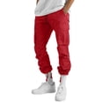 thumbnail image 5 of 2025 Men's Cargo Pants Mens Casual Waist Color Plus Size Cargo Pants Sports Hat Multi Woven Kitchen Work Pants for Men Pocket Foot Rope Solid Work Pants Slim Straight Pants Street Cargo, 5 of 5