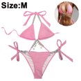 thumbnail image 2 of Maillot de Bain Licou Cravate Triangle Côté Femme String 2 Pièces Maillot de Bain, 2 of 5