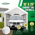thumbnail image 2 of Caravan Canopy Domain Car Port Tent Sidewalls w/ Straps, White (Sidewalls Only), 2 of 9
