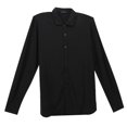 thumbnail image 1 of Patrick Assaraf Chemise Noire Légère en Coton Pima Extensible pour Homme, Décontractée, à Boutons - S, 1 of 2