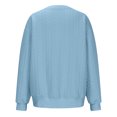thumbnail image 3 of MeetoTime Women's Crewneck Sweatshirts Fall Long Sleeve Oversized Pullover Sweatshirts with Pockets, 3 of 5
